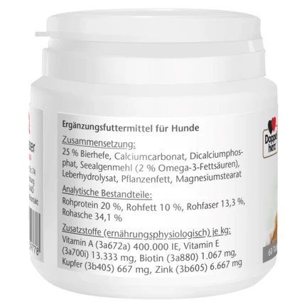 Doppelherz für Tiere Biotin Plus für Hunde Seitenansicht links